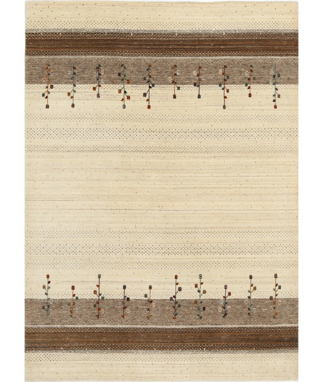 Hand Made Lori Wool Rug 5' 3" X 7' 4" 5' 3" X 7' 4" (160 X 223) / Ivory / Ivory