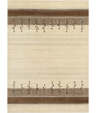 Hand Made Lori Wool Rug 5' 3" X 7' 4" 5' 3" X 7' 4" (160 X 223) / Ivory / Ivory