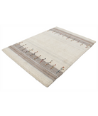 Hand Made Lori Wool Rug 4' 7" X 6' 5" 4' 7" X 6' 5" (140 X 196) / Ivory / Ivory