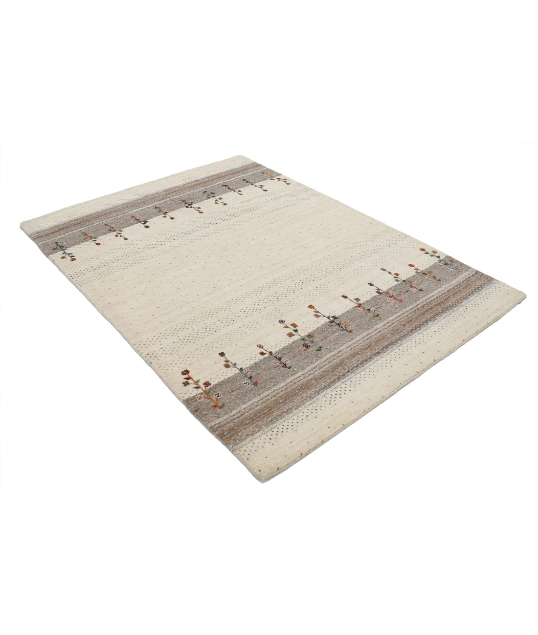 Hand Made Lori Wool Rug 4' 7" X 6' 5" 4' 7" X 6' 5" (140 X 196) / Ivory / Ivory