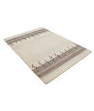 Hand Made Lori Wool Rug 4' 7" X 6' 5" 4' 7" X 6' 5" (140 X 196) / Ivory / Ivory