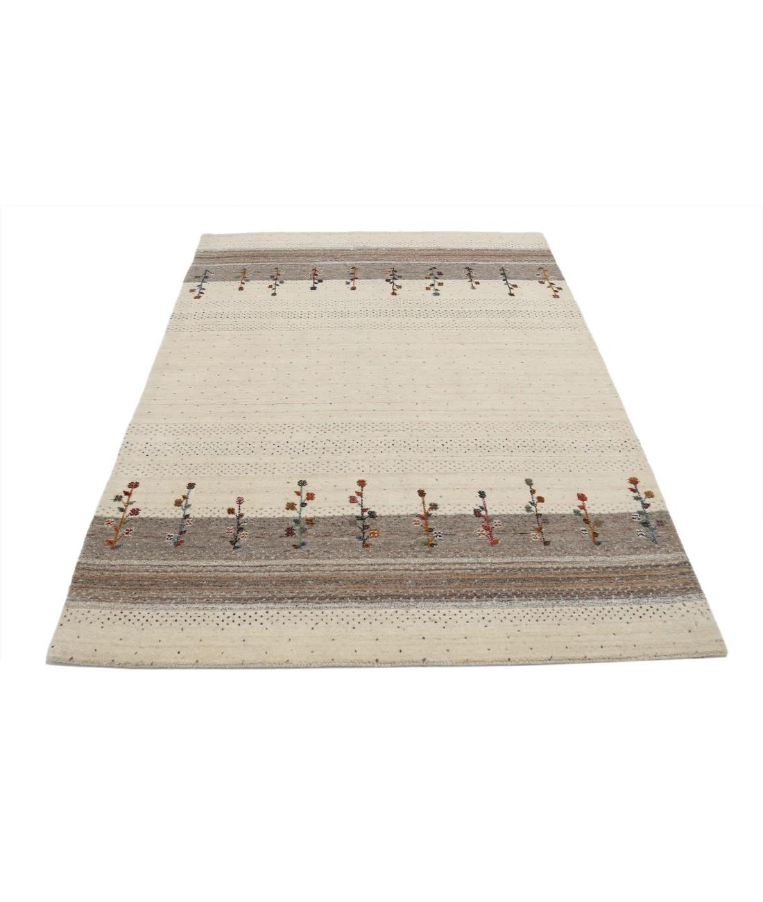 Hand Made Lori Wool Rug 4' 7" X 6' 5" 4' 7" X 6' 5" (140 X 196) / Ivory / Ivory