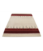 Hand Made Lori Wool Rug 4' 8" X 6' 6" 4' 8" X 6' 6" (142 X 198) / Ivory / Ivory
