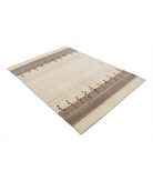 Hand Made Lori Wool Rug 4' 6" X 6' 3" 4' 6" X 6' 3" (137 X 191) / Ivory / Ivory