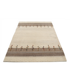 Hand Made Lori Wool Rug 4' 6" X 6' 3" 4' 6" X 6' 3" (137 X 191) / Ivory / Ivory