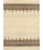Hand Made Lori Wool Rug 4' 6" X 6' 3" 4' 6" X 6' 3" (137 X 191) / Ivory / Ivory