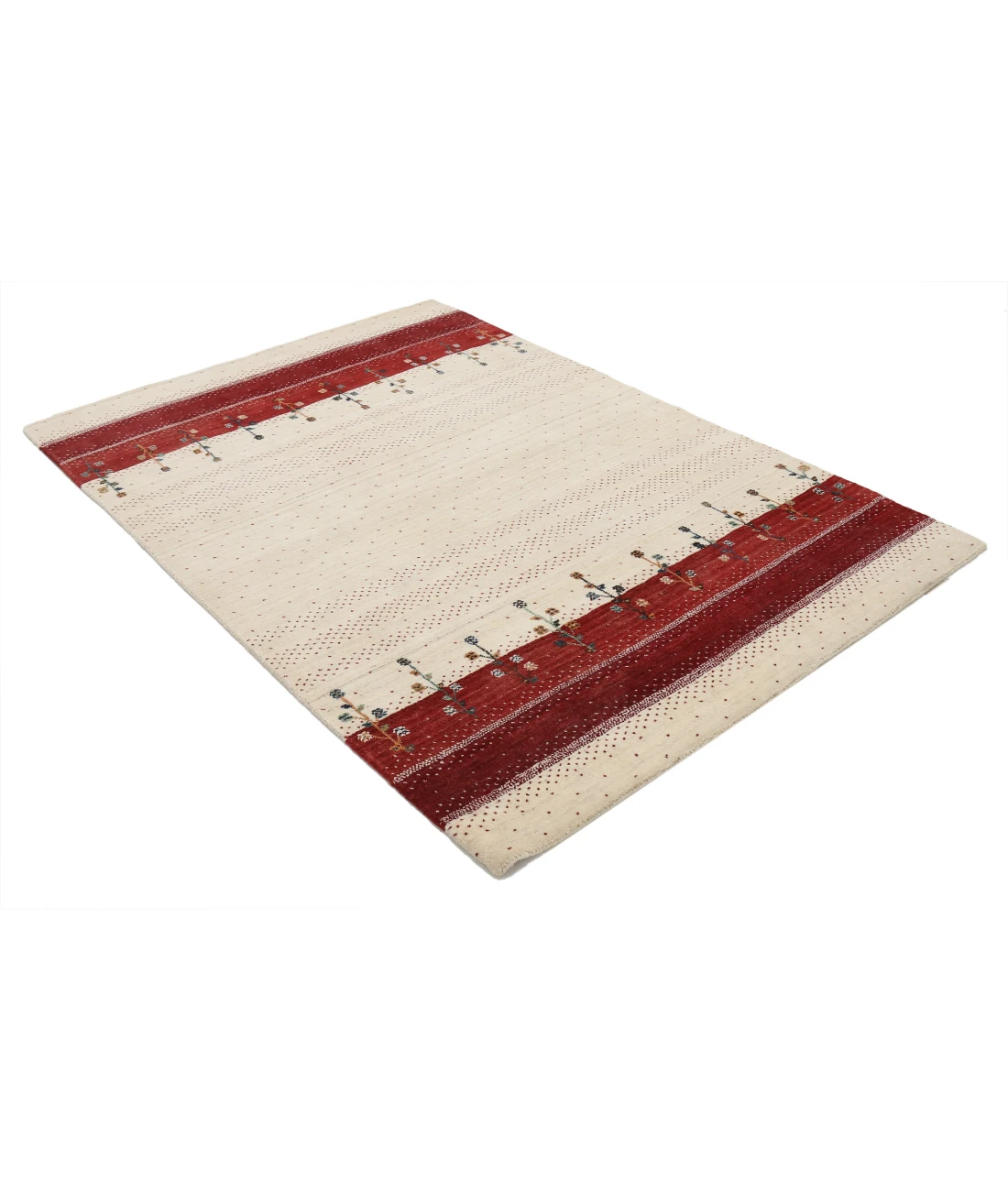 Hand Made Lori Wool Rug 4' 6" X 6' 6" 4' 6" X 6' 6" (137 X 198) / Ivory / Ivory