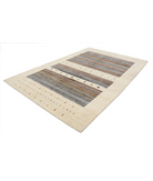 Hand Made Lori Wool Rug 6' 7" X 9' 10" 6' 7" X 9' 10" (201 X 300) / Ivory / Ivory