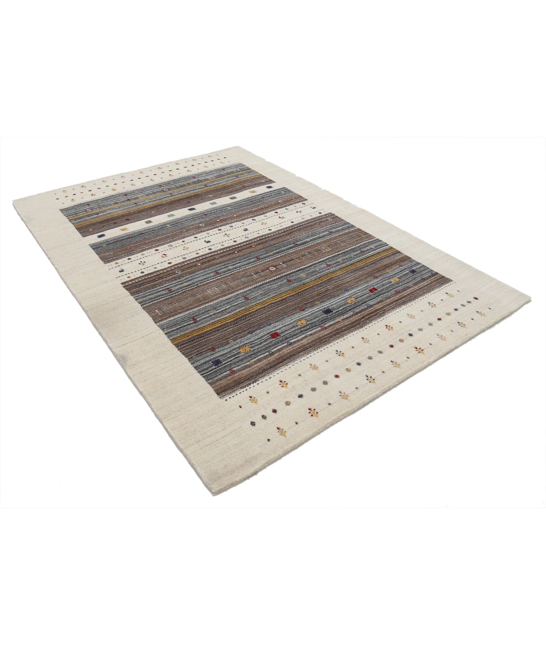 Hand Made Lori Wool Rug 5' 7" X 7' 10" 5' 7" X 7' 10" (170 X 239) / Ivory / Ivory