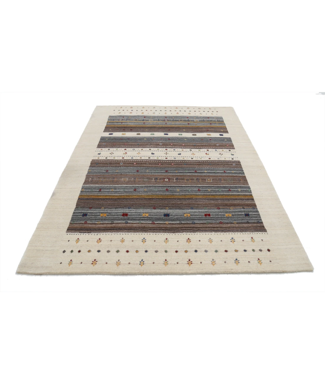 Hand Made Lori Wool Rug 5' 7" X 7' 10" 5' 7" X 7' 10" (170 X 239) / Ivory / Ivory