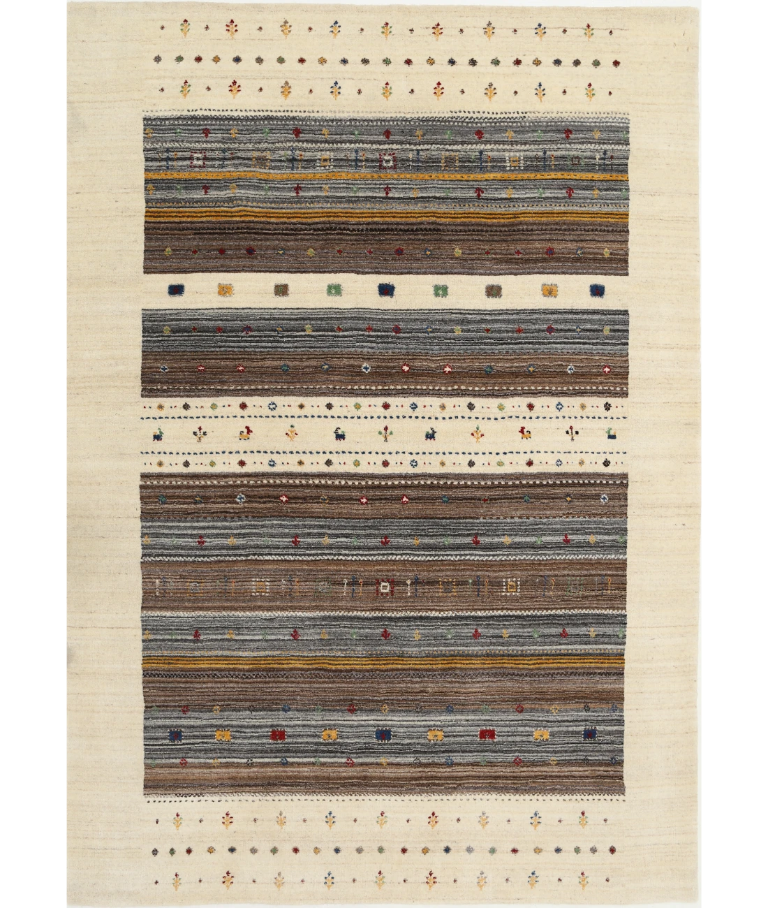 Hand Made Lori Wool Rug 5' 7" X 7' 10" 5' 7" X 7' 10" (170 X 239) / Ivory / Ivory