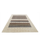 Hand Made Lori Wool Rug 6' 7" X 9' 9" 6' 7" X 9' 9" (201 X 297) / Ivory / Ivory