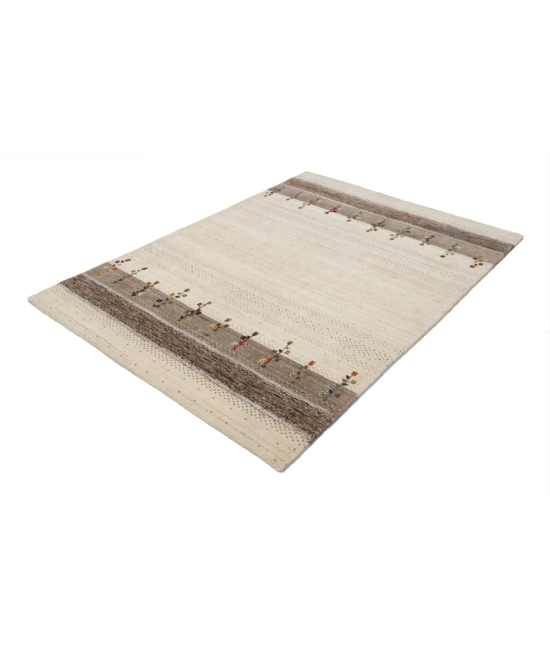 Hand Made Lori Wool Rug 4' 9" X 6' 5" 4' 9" X 6' 5" (145 X 196) / Ivory / Ivory