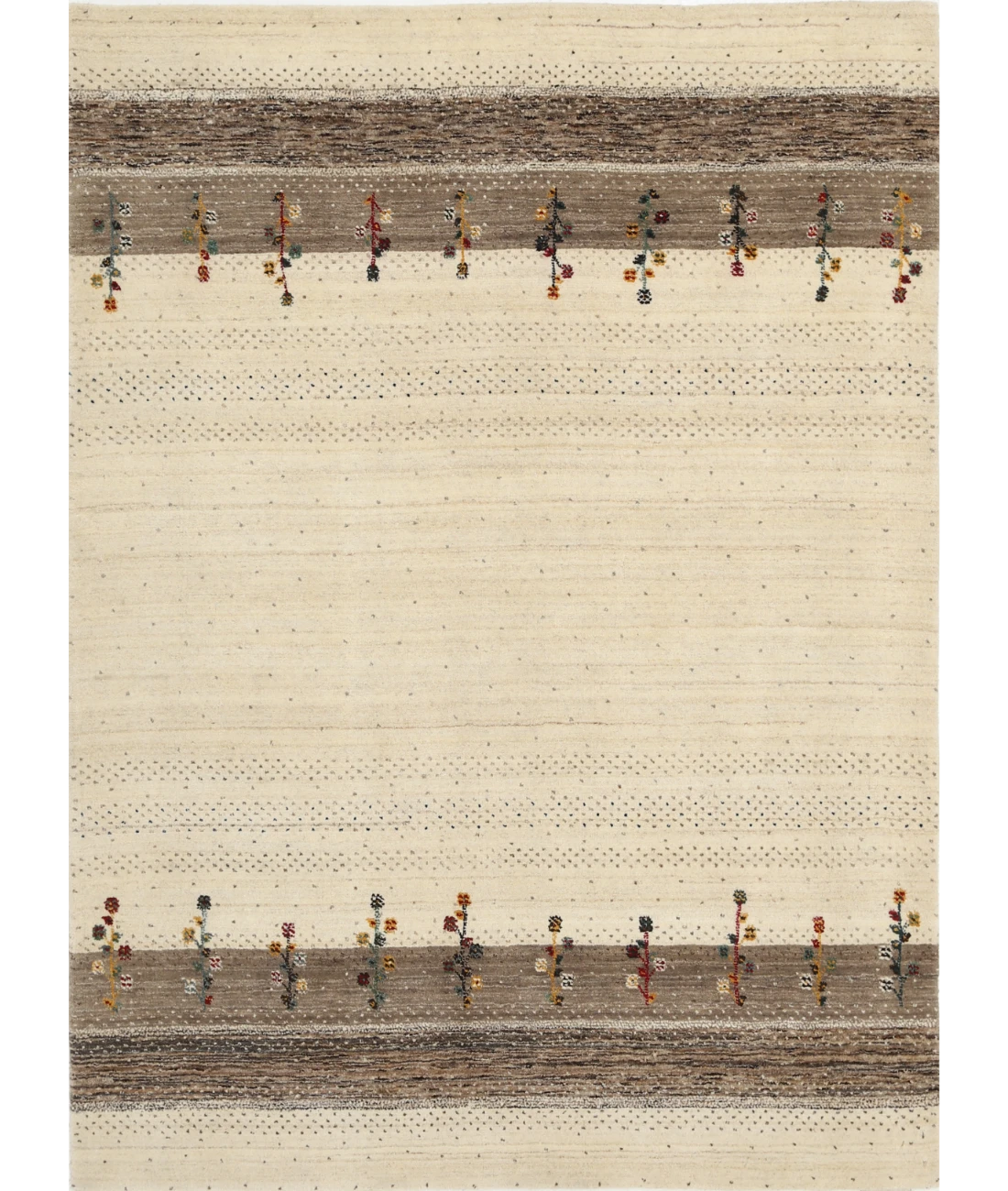 Hand Made Lori Wool Rug 4' 9" X 6' 5" 4' 9" X 6' 5" (145 X 196) / Ivory / Ivory