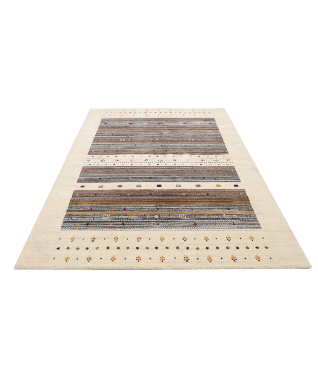 Hand Made Lori Wool Rug 5' 8" X 7' 10" 5' 8" X 7' 10" (173 X 239) / Ivory / Ivory