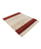 Hand Made Lori Wool Rug 4' 9" X 6' 6" 4' 9" X 6' 6" (145 X 198) / Ivory / Ivory