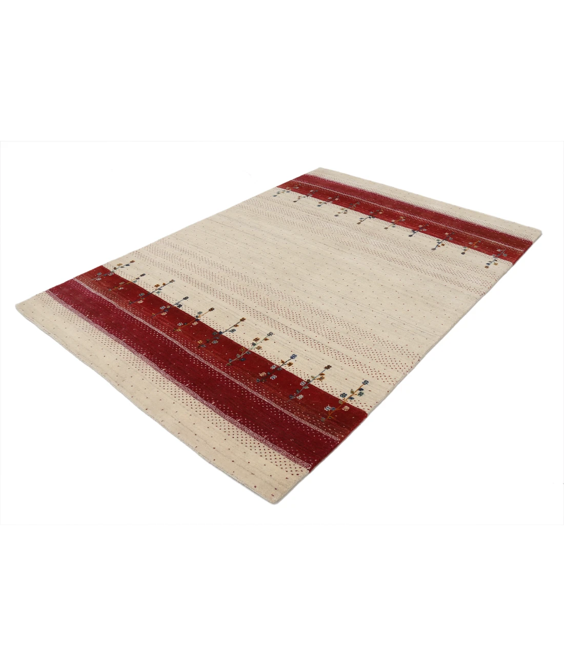 Hand Made Lori Wool Rug 5' 3" X 7' 7" 5' 3" X 7' 7" (160 X 231) / Ivory / Ivory