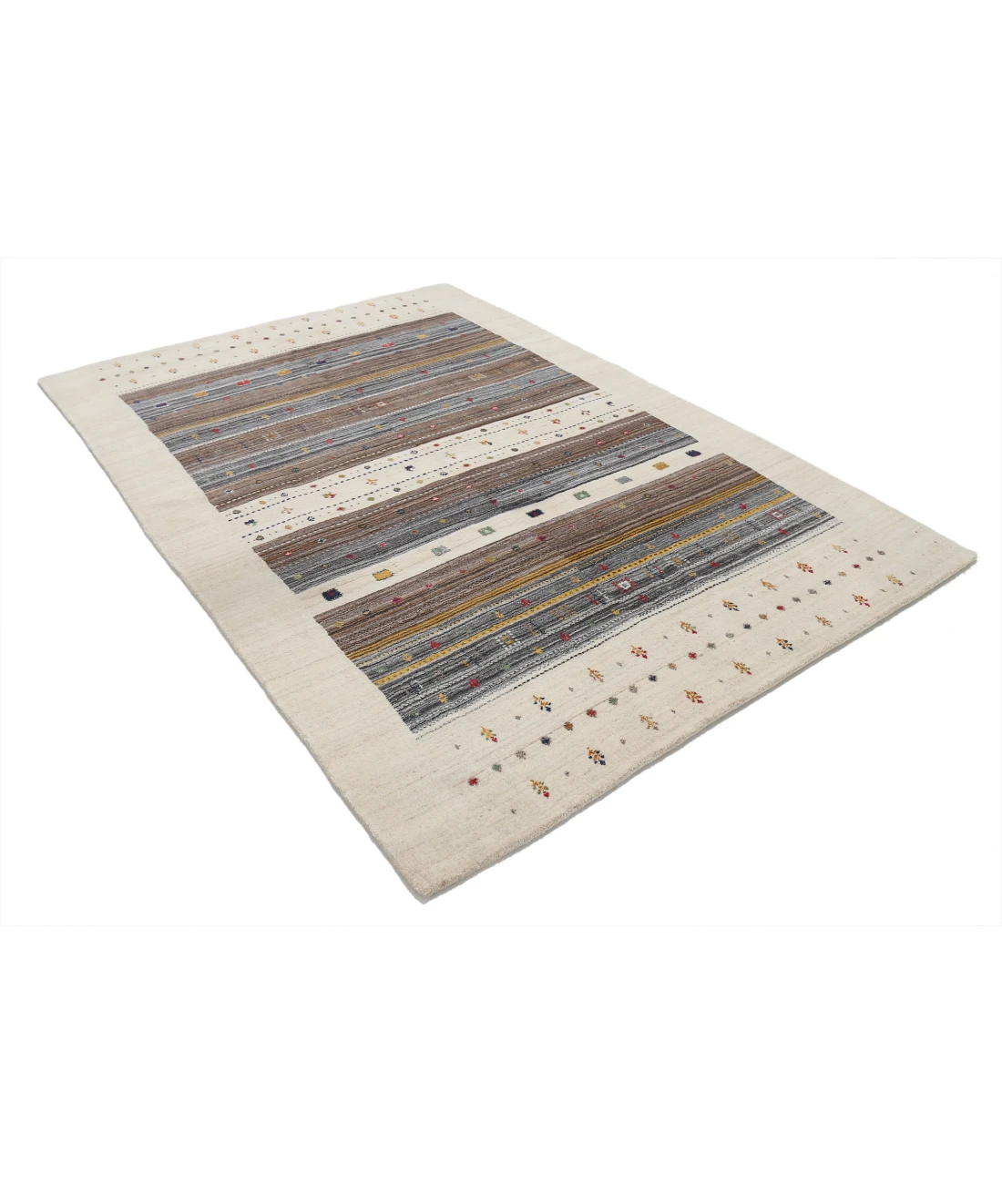 Hand Made Lori Wool Rug 5' 7" X 7' 10" 5' 7" X 7' 10" (170 X 239) / Ivory / Ivory