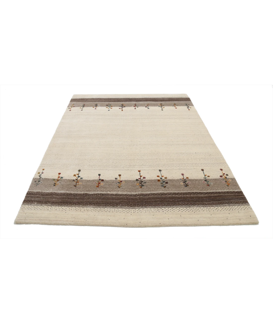 Hand Made Lori Wool Rug 5' 7" X 7' 9" 5' 7" X 7' 9" (170 X 236) / Ivory / Ivory
