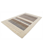 Hand Made Lori Wool Rug 6' 7" X 9' 9" 6' 7" X 9' 9" (201 X 297) / Ivory / Ivory