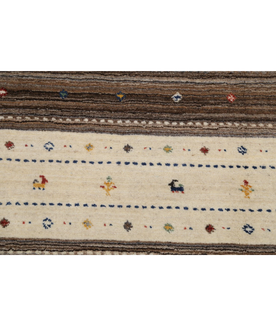 Hand Made Lori Wool Rug 6' 7" X 9' 9" 6' 7" X 9' 9" (201 X 297) / Ivory / Ivory