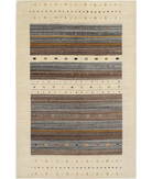 Hand Made Lori Wool Rug 6' 7" X 9' 9" 6' 7" X 9' 9" (201 X 297) / Ivory / Ivory