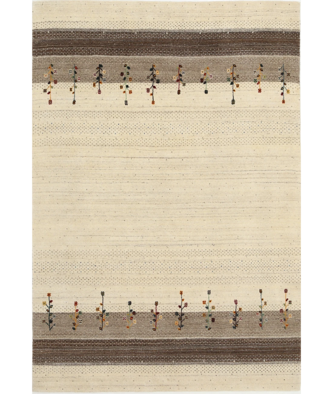 Hand Made Lori Wool Rug 5' 3" X 7' 7" 5' 3" X 7' 7" (160 X 231) / Ivory / Ivory