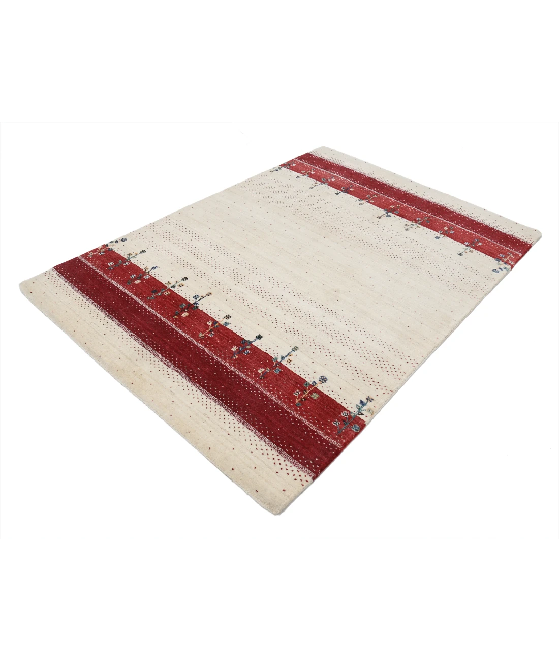 Hand Made Lori Wool Rug 4' 8" X 6' 7" 4' 8" X 6' 7" (142 X 201) / Ivory / Ivory