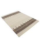 Hand Made Lori Wool Rug 4' 10" X 6' 7" 4' 10" X 6' 7" (147 X 201) / Ivory / Ivory