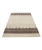 Hand Made Lori Wool Rug 4' 10" X 6' 7" 4' 10" X 6' 7" (147 X 201) / Ivory / Ivory