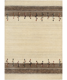 Hand Made Lori Wool Rug 4' 10" X 6' 7" 4' 10" X 6' 7" (147 X 201) / Ivory / Ivory