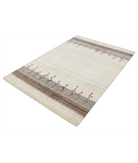 Hand Made Lori Wool Rug 4' 6" X 6' 5" 4' 6" X 6' 5" (137 X 196) / Ivory / Ivory
