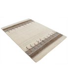 Hand Made Lori Wool Rug 4' 6" X 6' 5" 4' 6" X 6' 5" (137 X 196) / Ivory / Ivory