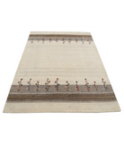 Hand Made Lori Wool Rug 4' 6" X 6' 5" 4' 6" X 6' 5" (137 X 196) / Ivory / Ivory