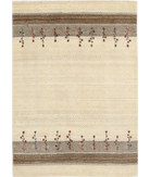 Hand Made Lori Wool Rug 4' 6" X 6' 5" 4' 6" X 6' 5" (137 X 196) / Ivory / Ivory