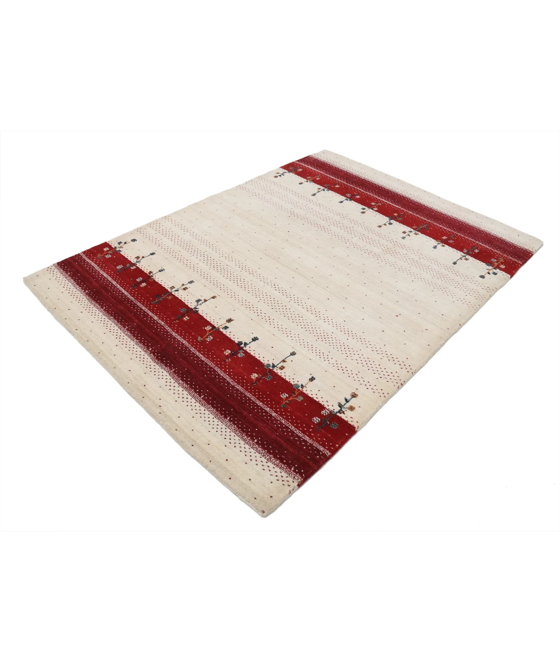 Hand Made Lori Wool Rug 4' 9" X 6' 6" 4' 9" X 6' 6" (145 X 198) / Ivory / Ivory