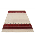 Hand Made Lori Wool Rug 4' 9" X 6' 6" 4' 9" X 6' 6" (145 X 198) / Ivory / Ivory