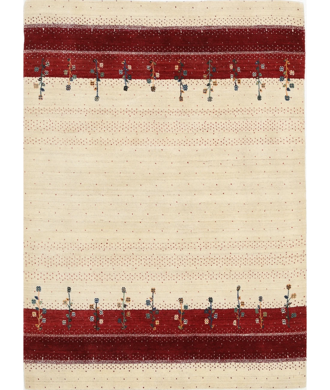 Hand Made Lori Wool Rug 4' 7" X 6' 5" 4' 7" X 6' 5" (140 X 196) / Ivory / Ivory