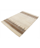Hand Made Lori Wool Rug 4' 8" X 6' 7" 4' 8" X 6' 7" (142 X 201) / Ivory / Ivory