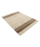 Hand Made Lori Wool Rug 4' 8" X 6' 7" 4' 8" X 6' 7" (142 X 201) / Ivory / Ivory