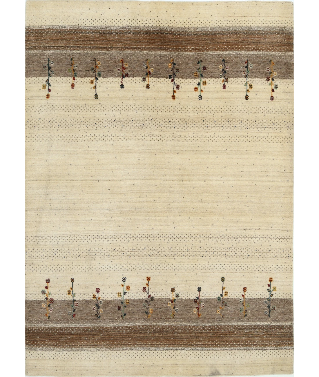 Hand Made Lori Wool Rug 4' 8" X 6' 7" 4' 8" X 6' 7" (142 X 201) / Ivory / Ivory