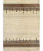 Hand Made Lori Wool Rug 4' 8" X 6' 7" 4' 8" X 6' 7" (142 X 201) / Ivory / Ivory
