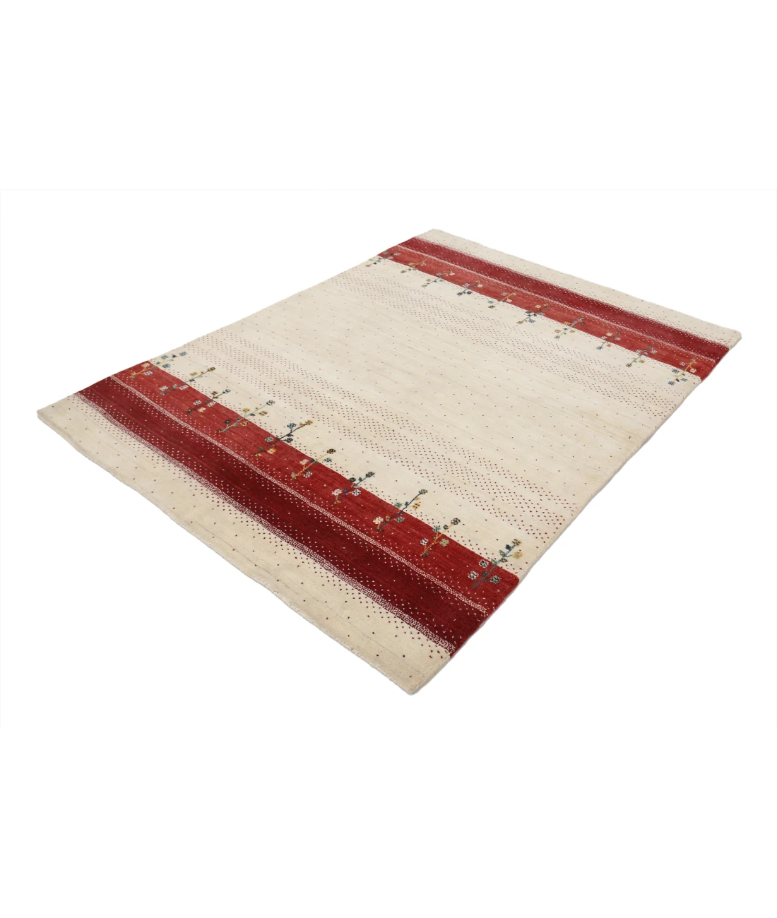 Hand Made Lori Wool Rug 4' 9" X 6' 3" 4' 9" X 6' 3" (145 X 191) / Ivory / Ivory