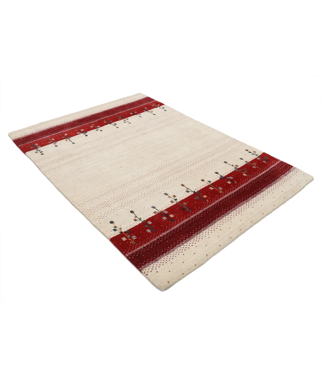 Hand Made Lori Wool Rug 4' 7" X 6' 0" 4' 7" X 6' 0" (140 X 183) / Ivory / Ivory