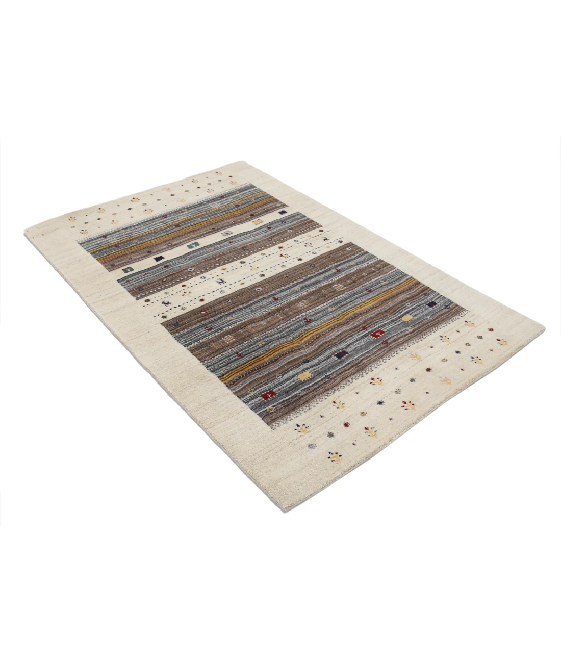 Hand Made Lori Wool Rug 3' 10" X 5' 10" 3' 10" X 5' 10" (117 X 178) / Ivory / Ivory