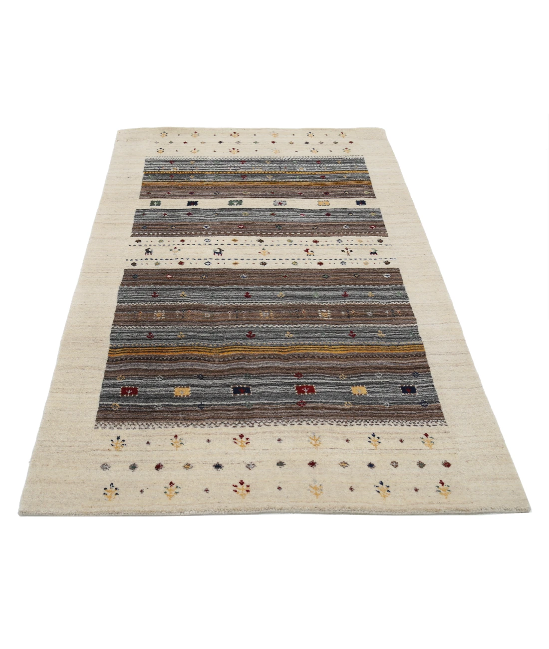 Hand Made Lori Wool Rug 3' 10" X 5' 10" 3' 10" X 5' 10" (117 X 178) / Ivory / Ivory
