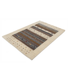 Hand Made Lori Wool Rug 4' 0" X 5' 11" 4' 0" X 5' 11" (122 X 180) / Ivory / Ivory