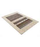 Hand Made Lori Wool Rug 4' 0" X 5' 11" 4' 0" X 5' 11" (122 X 180) / Ivory / Ivory