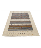 Hand Made Lori Wool Rug 4' 0" X 5' 11" 4' 0" X 5' 11" (122 X 180) / Ivory / Ivory