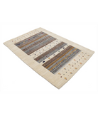 Hand Made Lori Wool Rug 4' 0" X 5' 11" 4' 0" X 5' 11" (122 X 180) / Ivory / Ivory